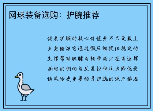网球装备选购：护腕推荐